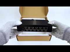 इंटेल पेंटियम 4405U 6LAN RJ45 सॉफ्टवेयर राउटर DDR4 दोहरी स्क्रीन डिस्प्ले के साथ