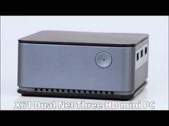 इंटेल सेलेरोन 11 वीं पीढ़ी N5105 मिनी कंप्यूटर LPDDR4X 16GB दोहरी लैन के साथ 3 HDMI