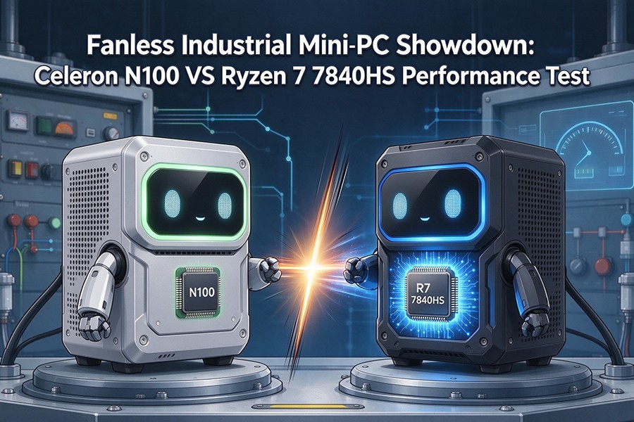 नवीनतम कंपनी ब्लॉग के बारे में Fanless Industrial Mini PC Showdown: Celeron N100 VS Ryzen 7 7840HS Performance Test