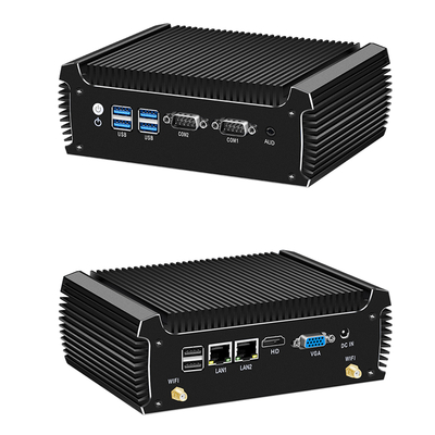 खरीदें इंटेल कोर i3 7100U मिनी पीसी 2 LAN 2 COM फैनलेस इंडस्ट्रियल पीसी के साथ online manufacture