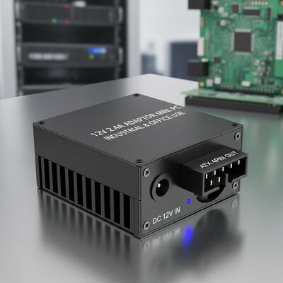 खरीदें 12V 2.4 A एडॉप्टर मिनी पीसी जिसमें फैन 1 डीसी 12V 4पिन एटीएक्स पावर सप्लाई है, जो औद्योगिक स्वचालन और कार्यालय के लिए आदर्श है ऑनलाइन निर्माण