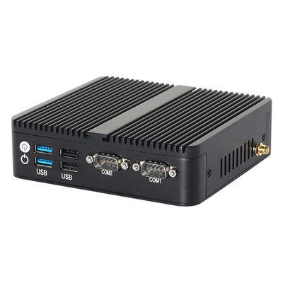 J6412 N100 प्रोसेसर मिनी फैनलेस पीसी DDR4 डुअल लैन डुअल COM RS232 ट्रिपल डिस्प्ले