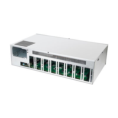 उच्च बिजली आपूर्ति और चार शीतलन पंखे के साथ 8 GPU खनन रिग स्लॉट मेनफ्रेम