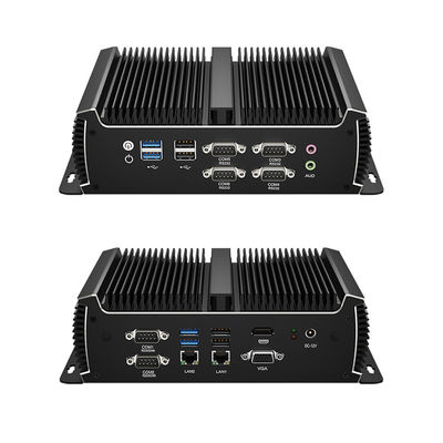 दोहरी कोर चार थ्रेड इंटेल कोर i5 7200U मिनी कंप्यूटर दोहरी DDR4 रैम और 6COM के साथ