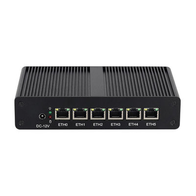 इंटेल पेंटियम 4405U 6LAN RJ45 सॉफ्टवेयर राउटर DDR4 दोहरी स्क्रीन डिस्प्ले के साथ