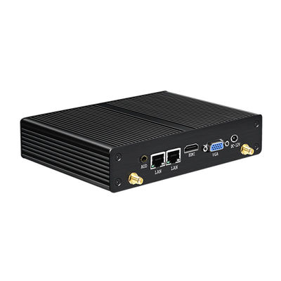 इंटेल पेंटियम फैनलेस इंडस्ट्रियल पीसी ब्लैक चेसिस mSATA SSD स्टोरेज और HDMI के साथ