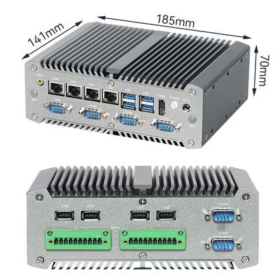 इंटेल कोर I7-10510U प्रोसेसर चार LAN और छह COMs के साथ औद्योगिक मिनी पीसी